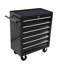 6 Drawer Repair Shop Tool Storage With Locking System And Wheels - Black Rolling Organizer Drawers Lock, For Garage
