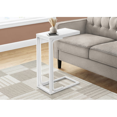 Accent Table, C-Shaped, End, Side, Snack, Living Room, Bedroom, Contemporary, Modern