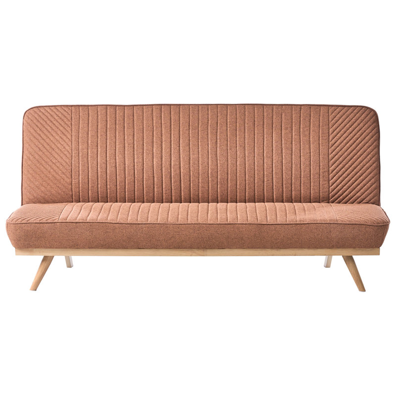 2 Seater Fabric Sofa Bed, Golden Brown