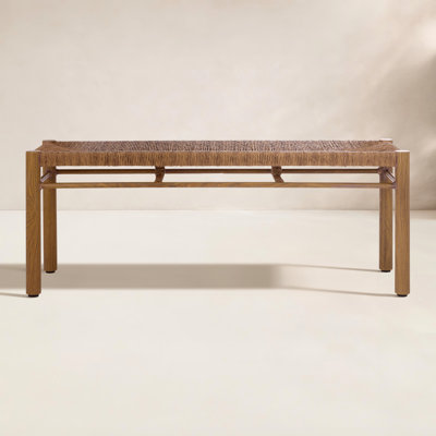 Indie Rattan Weaving Outdoor Bench