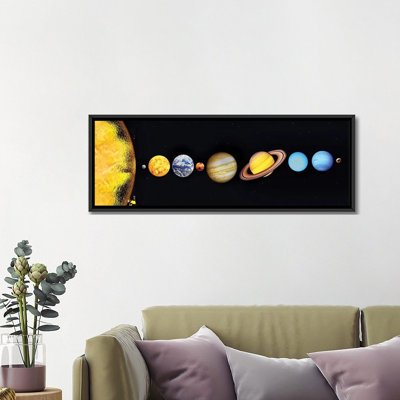 «Le soleil et les planètes de notre système solaire» par Mark Stevenson, impression sur toile tendue
