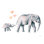 «Elephant Love» par Katrina Pete, reproduction faite à la machine