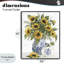 Tournesols impériaux d'automne, estampe numérique, design par Cindy Jacobs-325105401-325105284