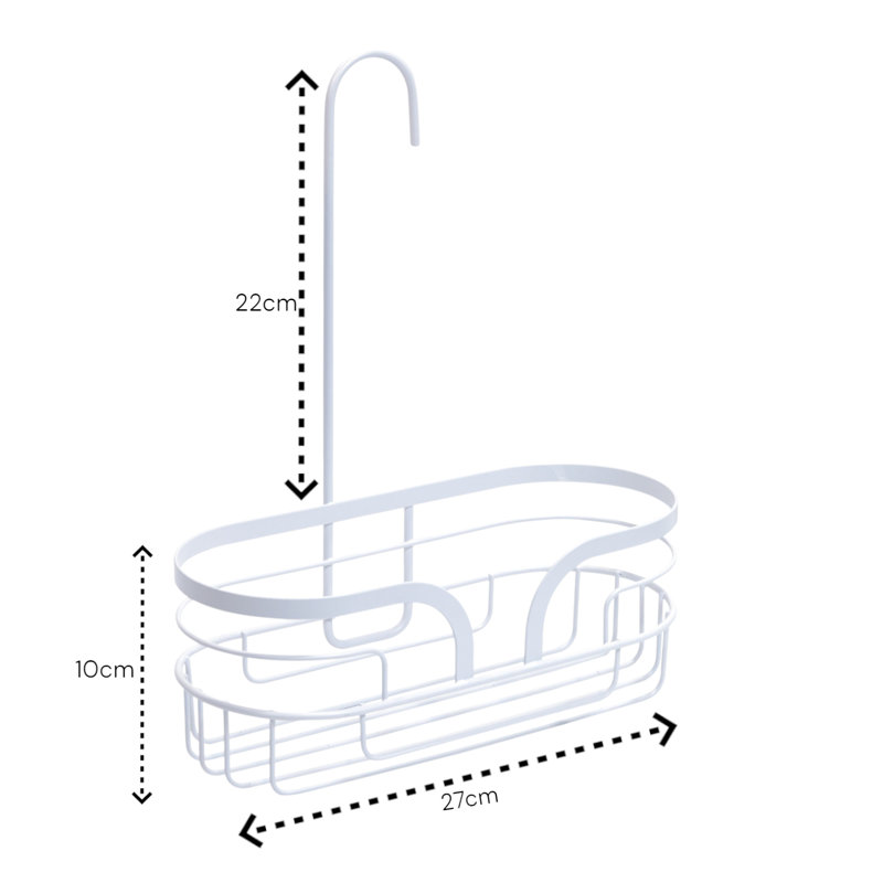Dante Hook Hanging Mini Caddy, White