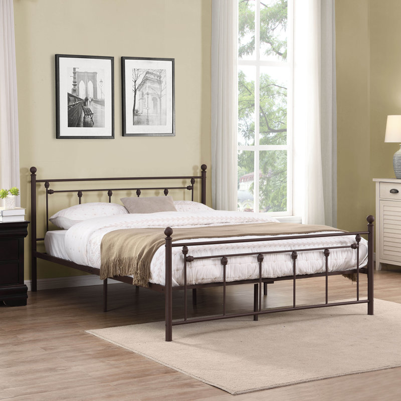 Angela Metal Spindle Bed, Queen, Copper