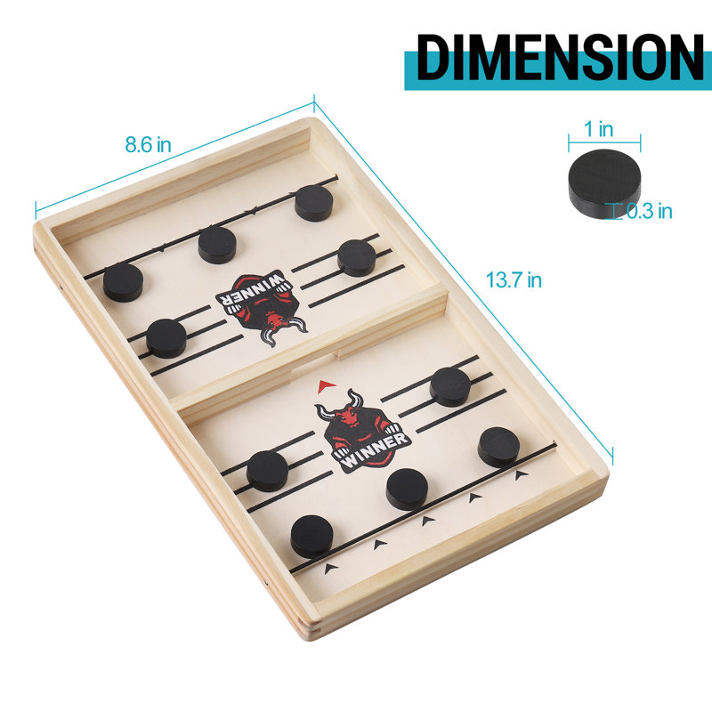 Jeu de hockey sur table en bois