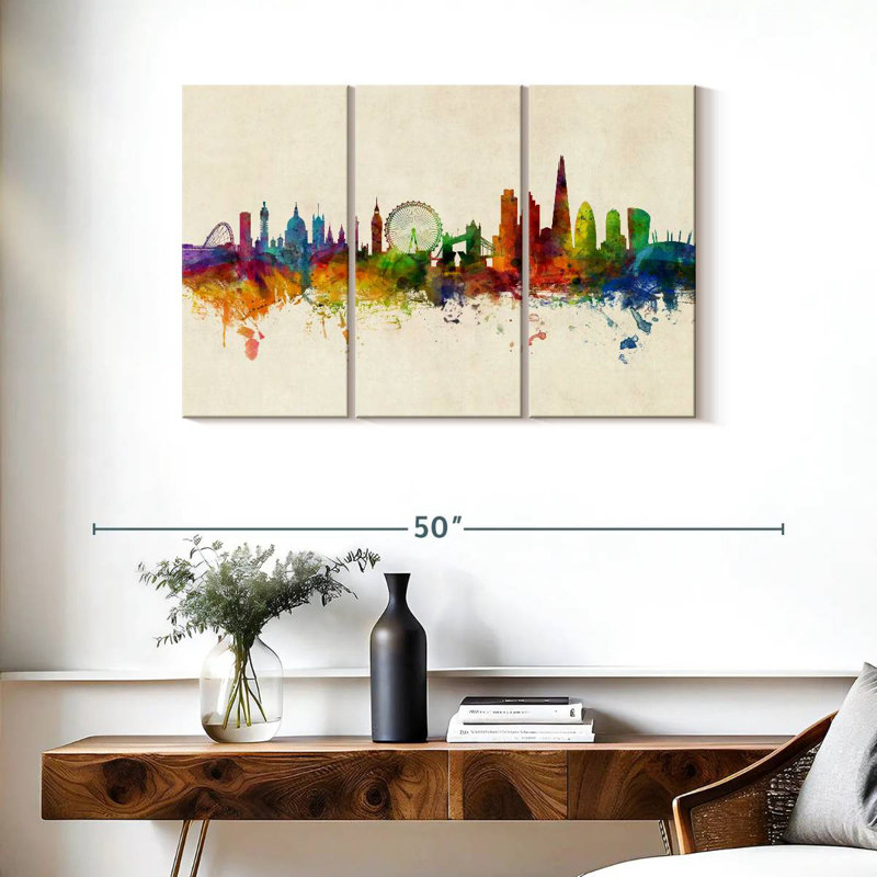 Sireci London England Skyline IX, 24" H x 38" W