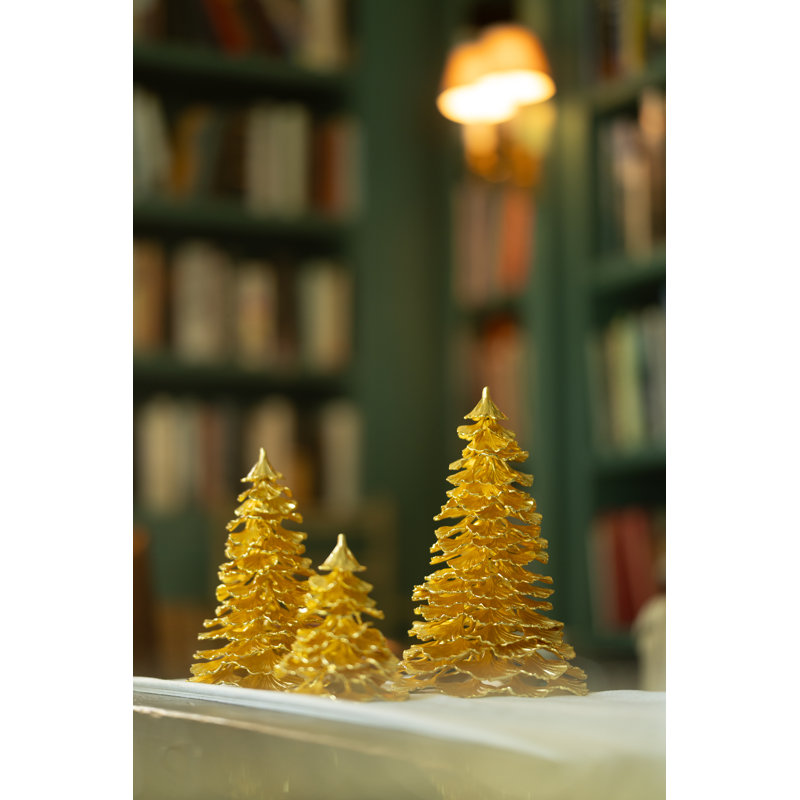 Ginkgo Gold Christmas Tree, 6" H