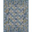 Tapis performance tissé à la machine Dahlia - bleu - 5 pi 3 po x 7 pi-100068555