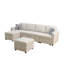 102" 6-Pieces Convertible Sofa Couch With Pull Out Bed And Storage-1671681554