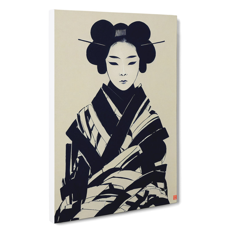 A Marvellous Geisha - Wrapped Canvas Print, 50cm H x 35cm W x 3cm D