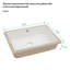 Lavabo de salle de bain rectangulaire sous le comptoir 18 po x 12 po Skyline LUF2014-BIN