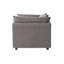 Fauteuil de détente relaxant gris foncé avec dossier coussiné élégant