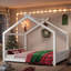 Lit surélevé pour grand lit avec lattes de soutien, structure de lit en bois massif pour enfants, sans sommier ni structure d'ouverture, blanc-1217564728
