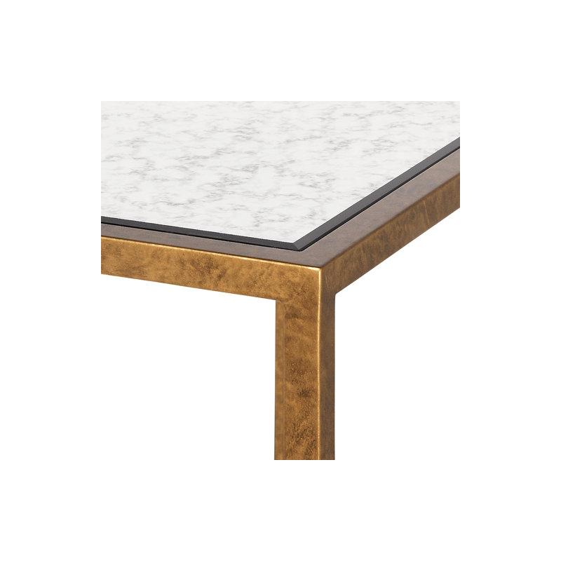 Paris Solid Wood End Table, Gold