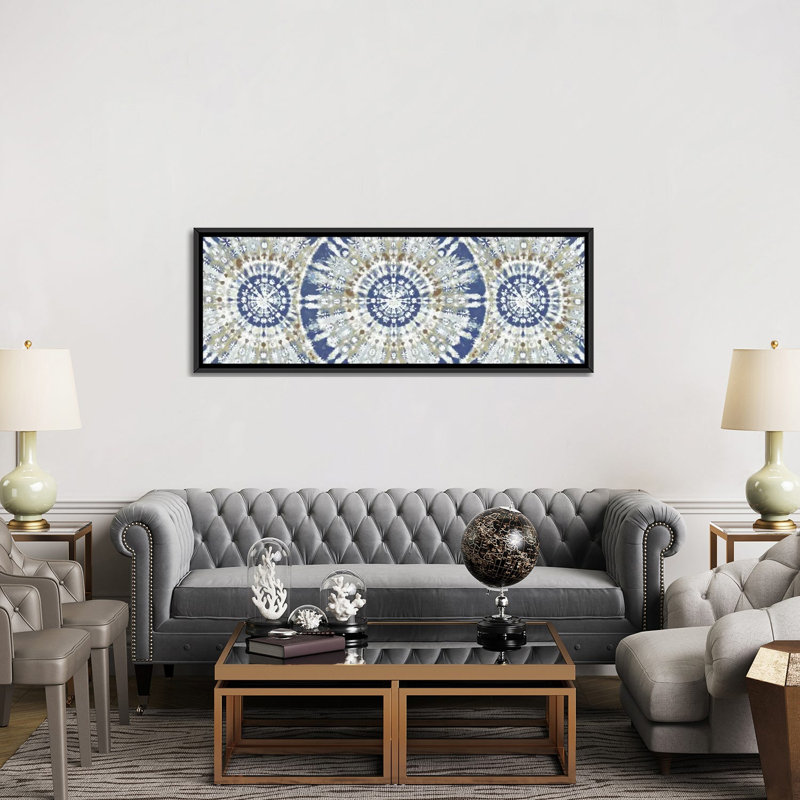 «In Balance I», impression sur toile, H 20 po x l 60 po x P 1,5 po, Argent; blanc; vert marais; olivine; bleu maussade