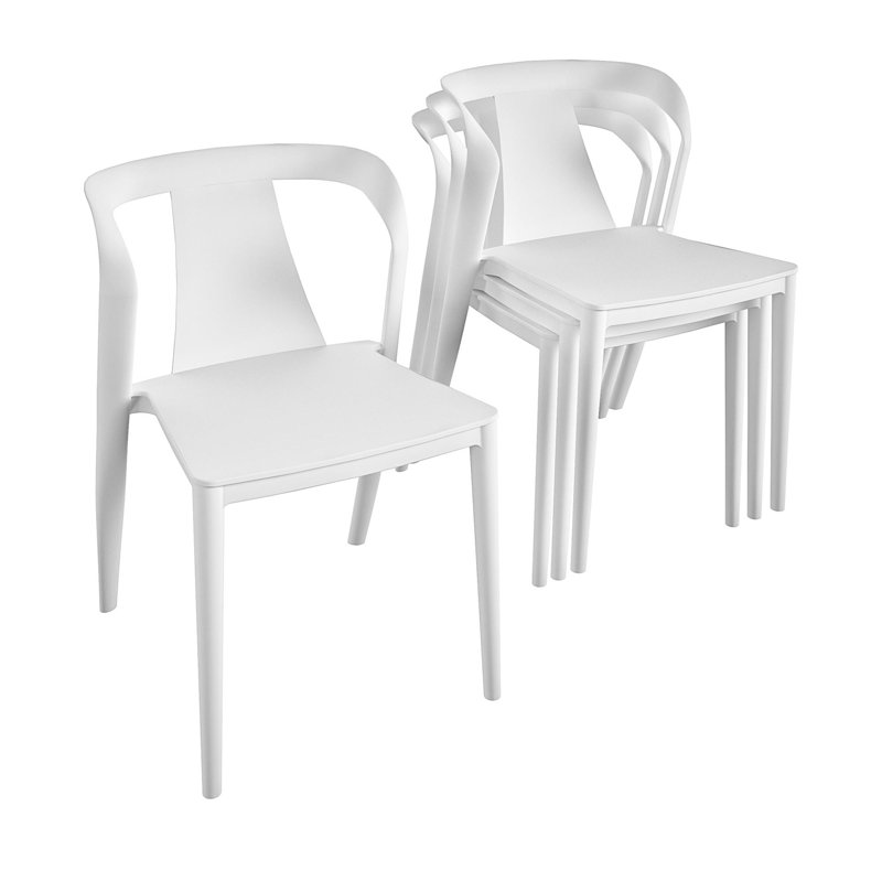 Adrian Patio Dining Armchair with Cushion, White