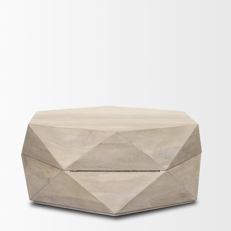 Table basse Malonne, Brun naturel, H 15 po x l 36 po x L 36 po