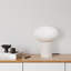 Lampe de table moderne à DEL 9,5 "avec abat-jour ovale en verre givré et port USB-C Ivy Cream-314973729-314867986
