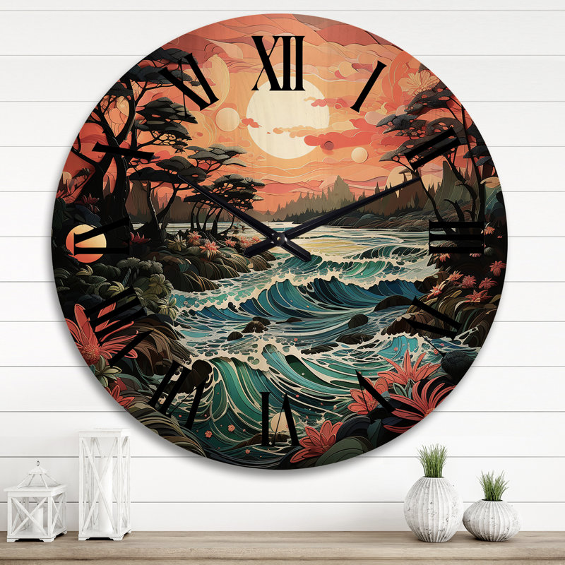 Horloge murale Kaki, Très grand