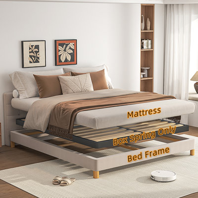 2 Inch Full Box Spring with Round Corner, Bunkie Board with Wood Slats Low Profile Bed Slat Replacement, 3500 lbs Black Heavy Duty Metal Mattress Foundation, Easy Assembly, Mattress Protection