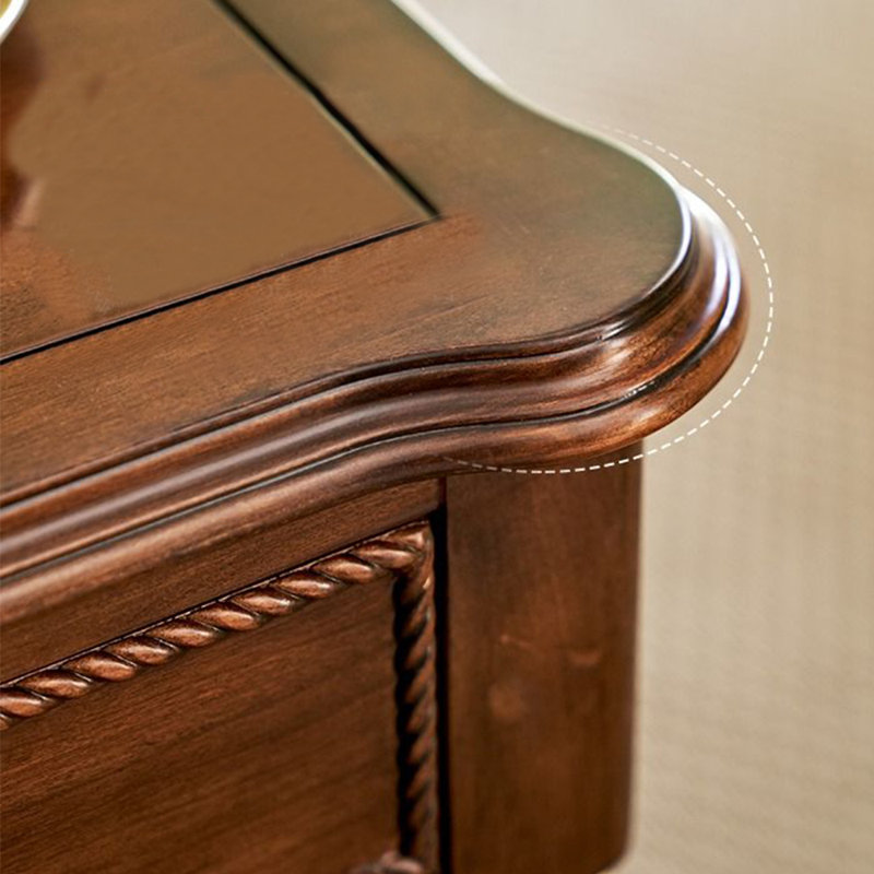 Crédence de rangement classique en bois massif de style américain de 78,74 po
