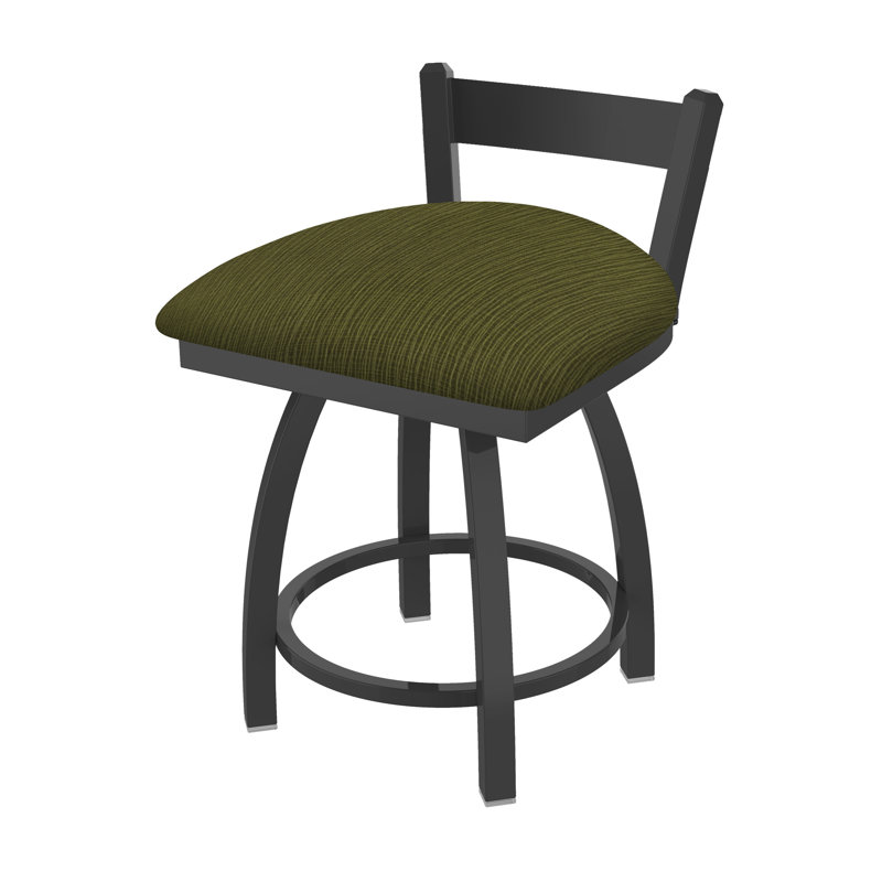 Tabouret de coiffeuse en métal Catalina, Étain, Tissu-graphique perroquet