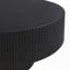 Table basse ronde cannelée avec plateau de table épais de 6,8 po - noir, 31,5 po-1337010306-1337010308