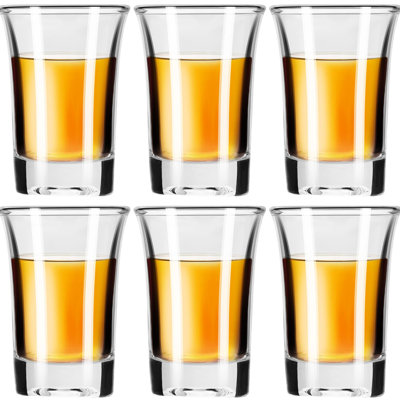 Ensemble de 6 verres à liqueur en vrac, verres à whisky avec base lourde, parfait pour le whisky, la tequila, les espressos, etc.