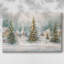 Toile tendue avec motif de chutes de neige blanches-1111257926