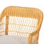 Chaise longue en rotin naturel avec coussin bali & pari Bruno
