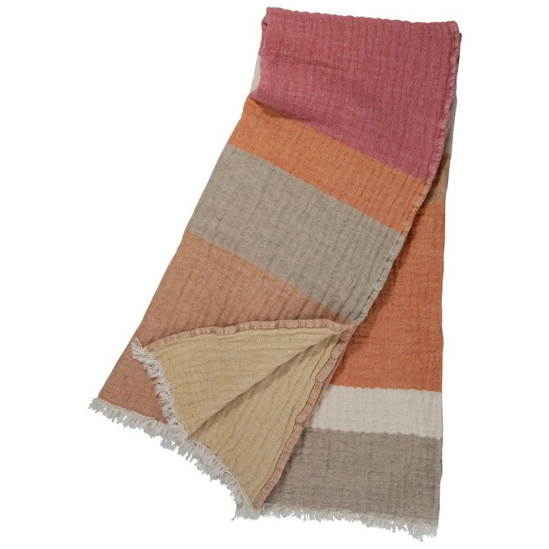 Jeté Cozi, Orange / rose