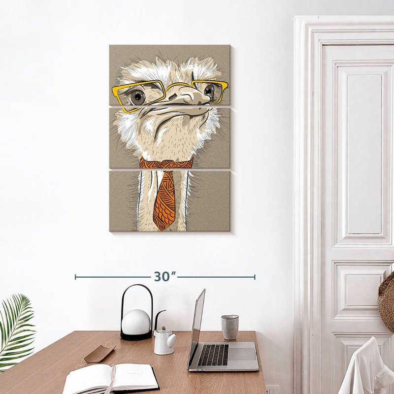 Brampt Nerdy Ostrich, 38" H x 24" W