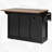 Kitchen Island with Drop Leaf & 2 Storage Cabinets-1508548833