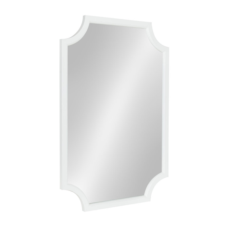 Miroir d'appoint Mertztown Glam, Blanc, 36 po x 24 po