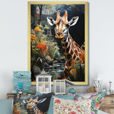 Girafe élégante girafe pastorale I - animaux, art mural salon
