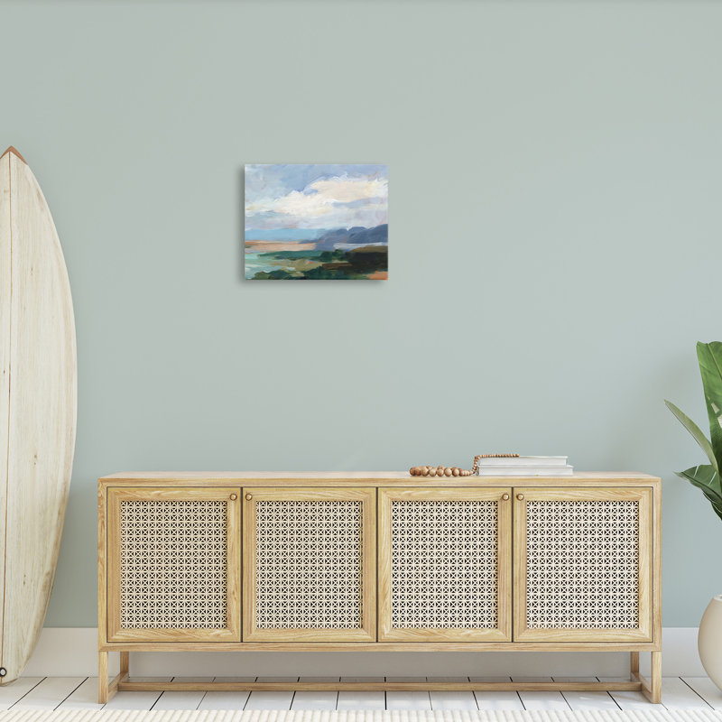 "Traditional Cloudy Beach" par Ethan Harper sur toile, H 16 po x l 20 po