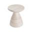 Table d'appoint d'extérieur / d'intérieur en béton léger, finition travertin