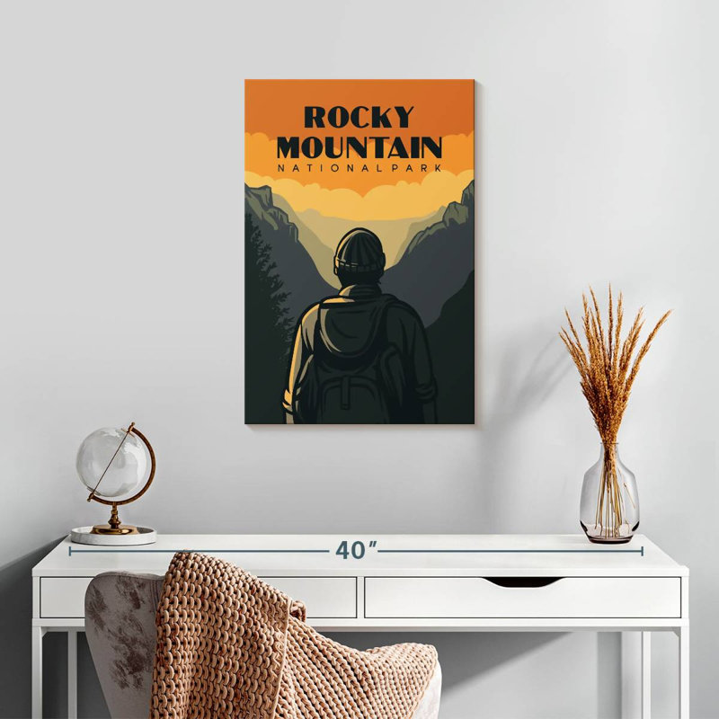 Affiche de randonnée Senne Rocky Mountain, H 24 po x l 16 po