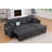 82" L-shape Reversible Linen Sleeper Sectional Sofa, With Pull Out Bed, Storage Chaise And Arms, Corner Couch For Apartment, Dorm, Living Room-124322000
