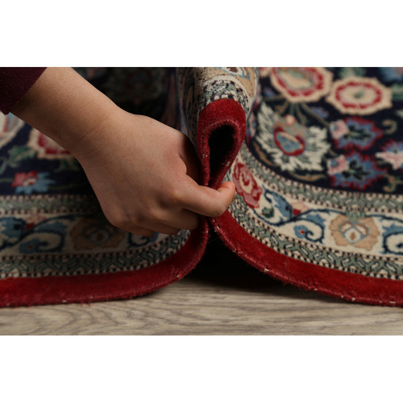 Tapis unique en laine noué à la main rouge de style années 1970 de 12 pi 3 po x 17 pi 6 po Braelynne