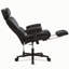 Chaise de bureau inclinable en cuir avec repose-pieds, soutien lombaire gonflable et appui-tête réglable