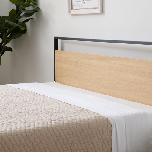 Steelside™ Metal and Wood Platform Bed & Reviews | Wayfair