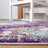 Brynlee Oriental Machine Made Power Loom Polypropylene Area Rug in Lavender/Light Blue-1459875903