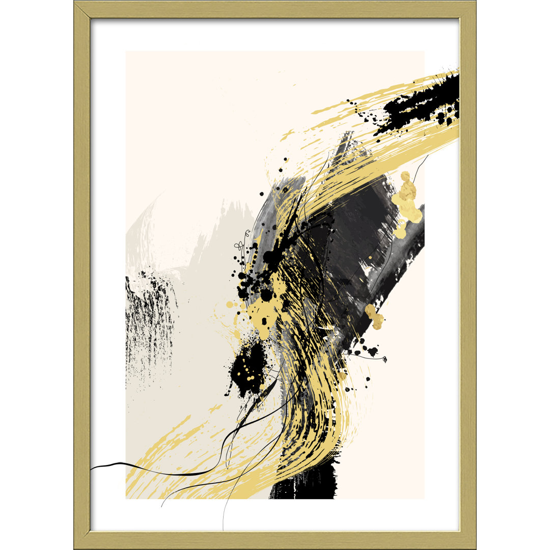 Golden Black Abstract I