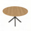 Table de salle à manger extensible ronde avec base en acier au carbone (43 po à 58 po)