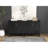 Mid Century Modern Fluted Sideboard With Solid Wood Legs For Living Room
