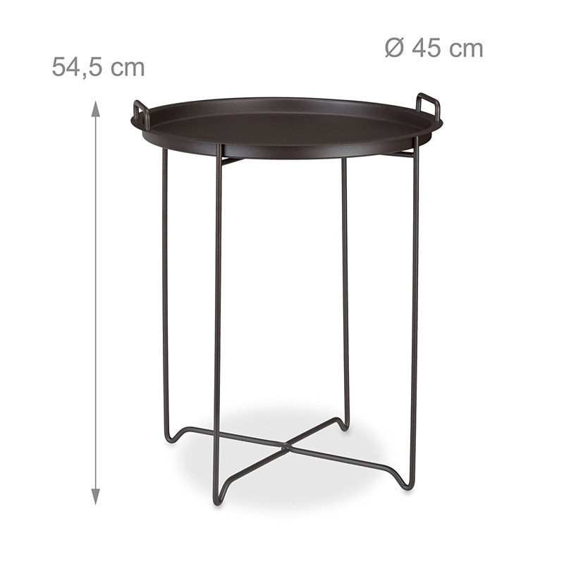 Tray Top Cross Legs End Table