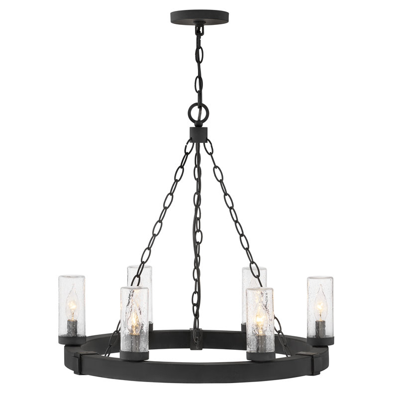 Sawyer Outdoor Chandelier, 23" H x 24" W x 24" D