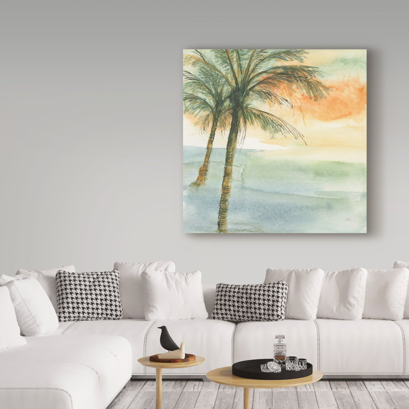 « island coucher i », reproduction de peinture à l’acrylique sur toile tendue, H 35 po x l 35 po x P 2 po
